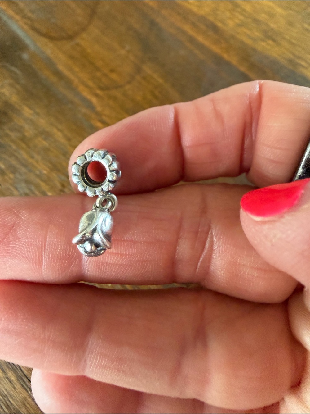 Pandora Sterling Silver tulip Drop Charm